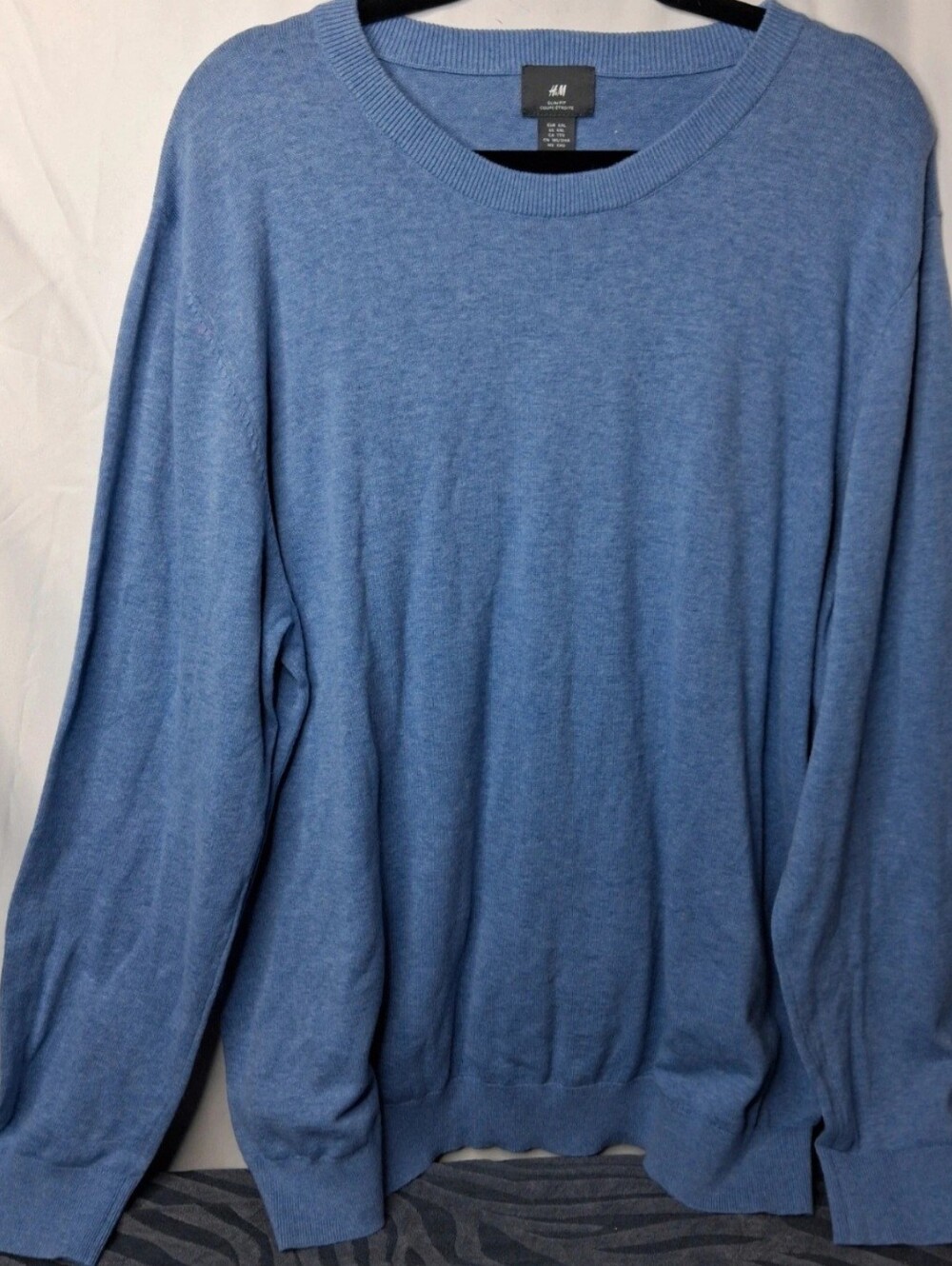 H&M Men's Sky Blue Crewneck Sweater Xxl